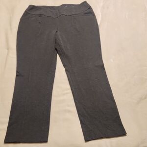 Cato Dark Gray Knit Wide-Leg Pants
